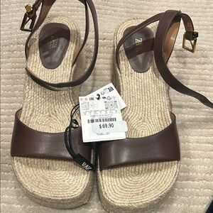 Zara Chocolate Brown Espadrille Sandals